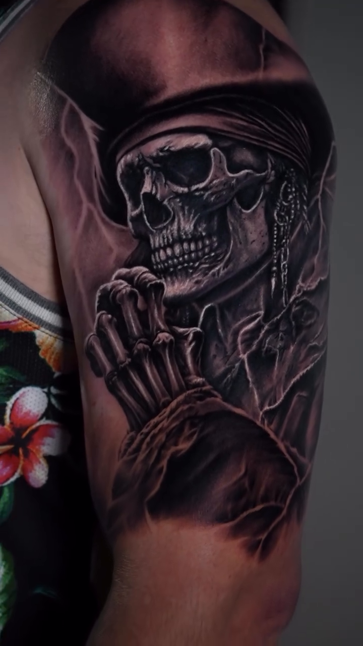 Tattoo by @tattsbyethan_ — realism, black_and_grey