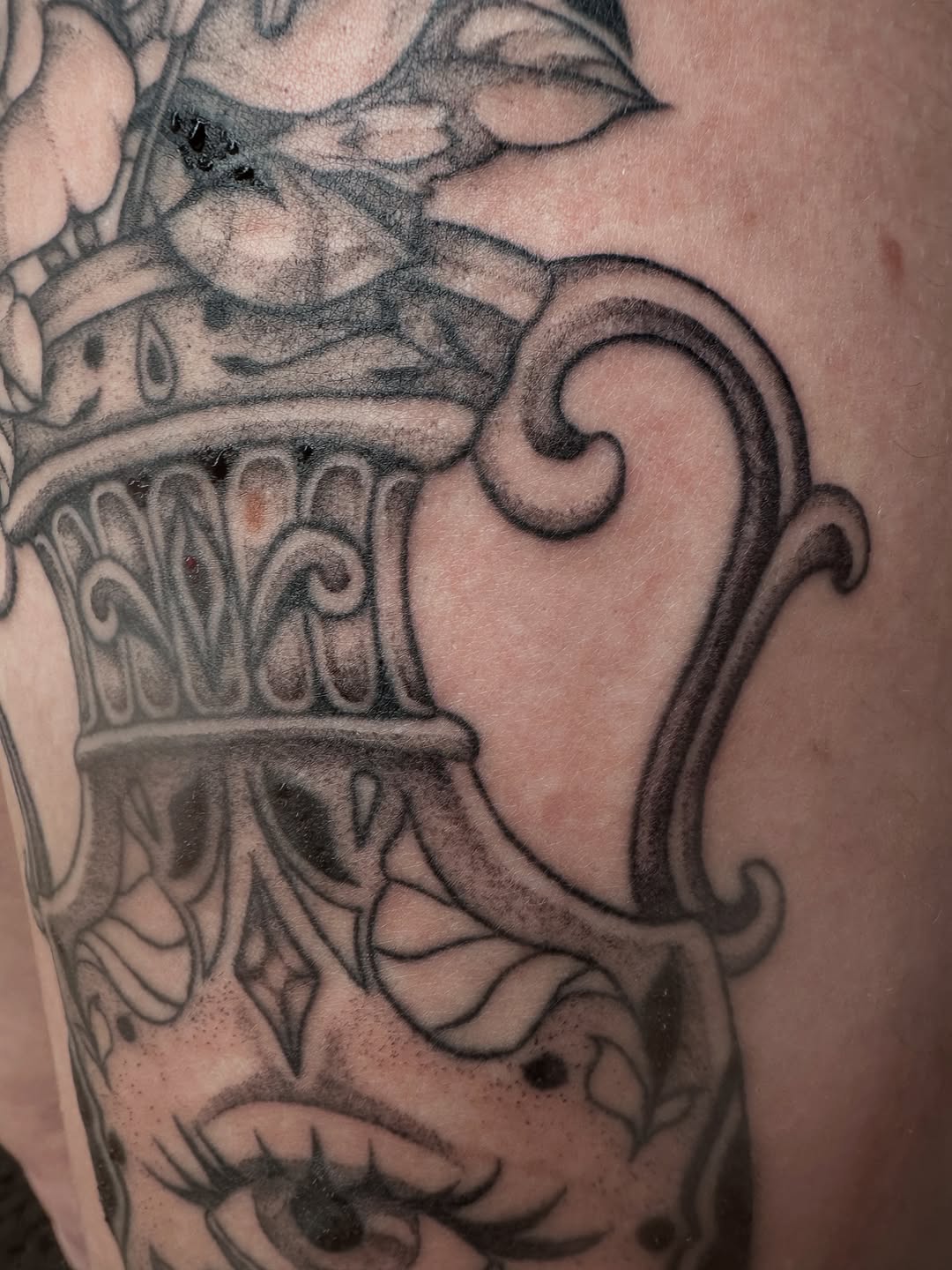 Tattoo by @tattooshananigans — black_and_grey, realism