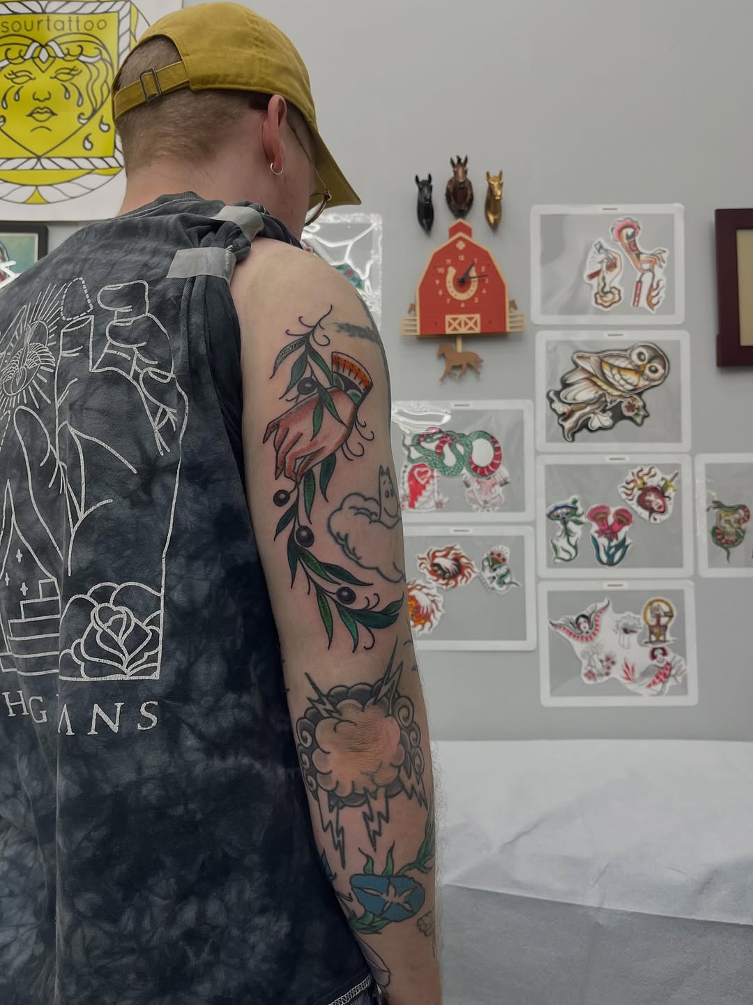 Japanese tattoo on the forearm by Sour Tattoo, Somerville, Massachusetts