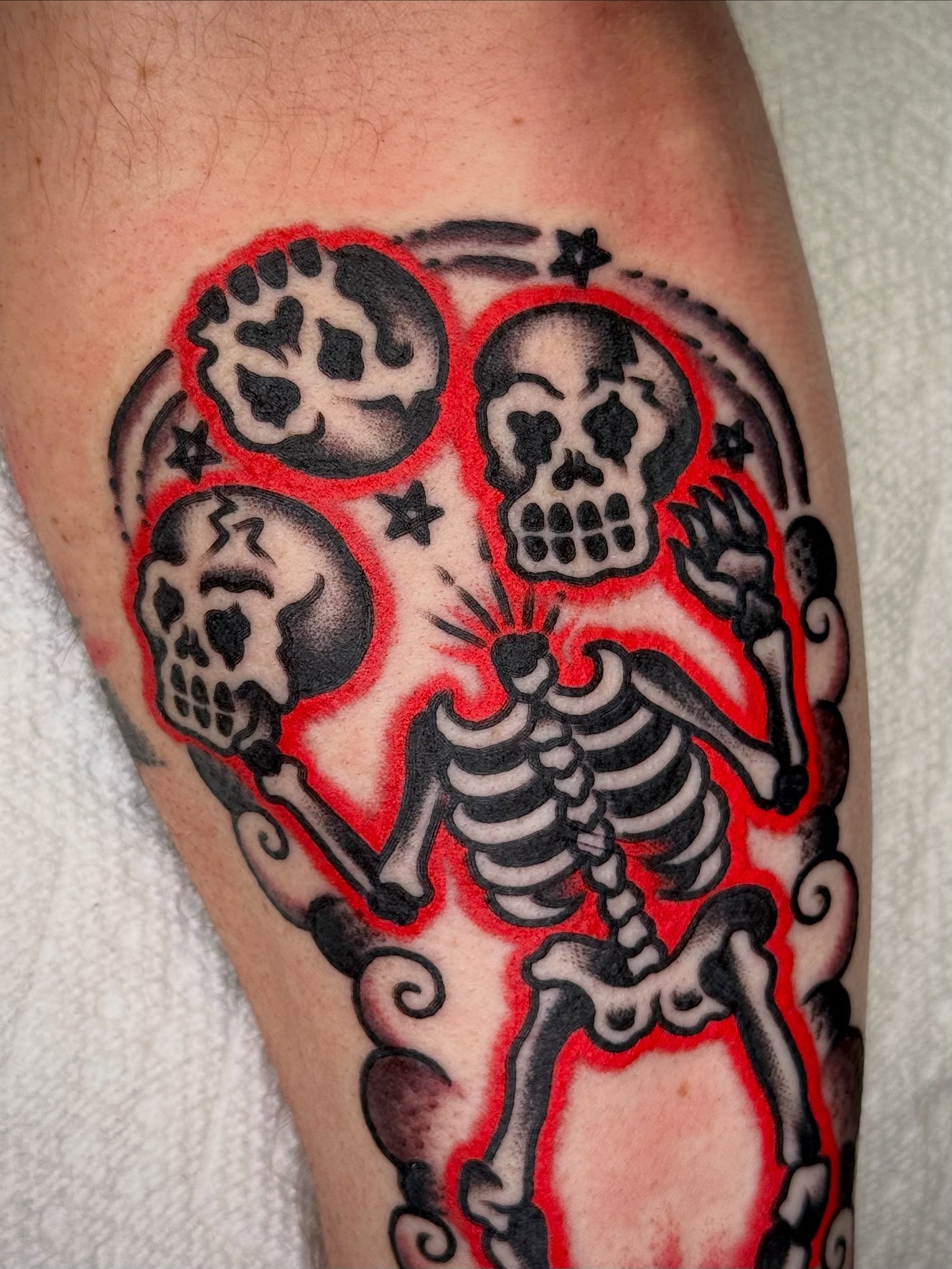 Tattoo by @tats.a.million — american_traditional, dotwork