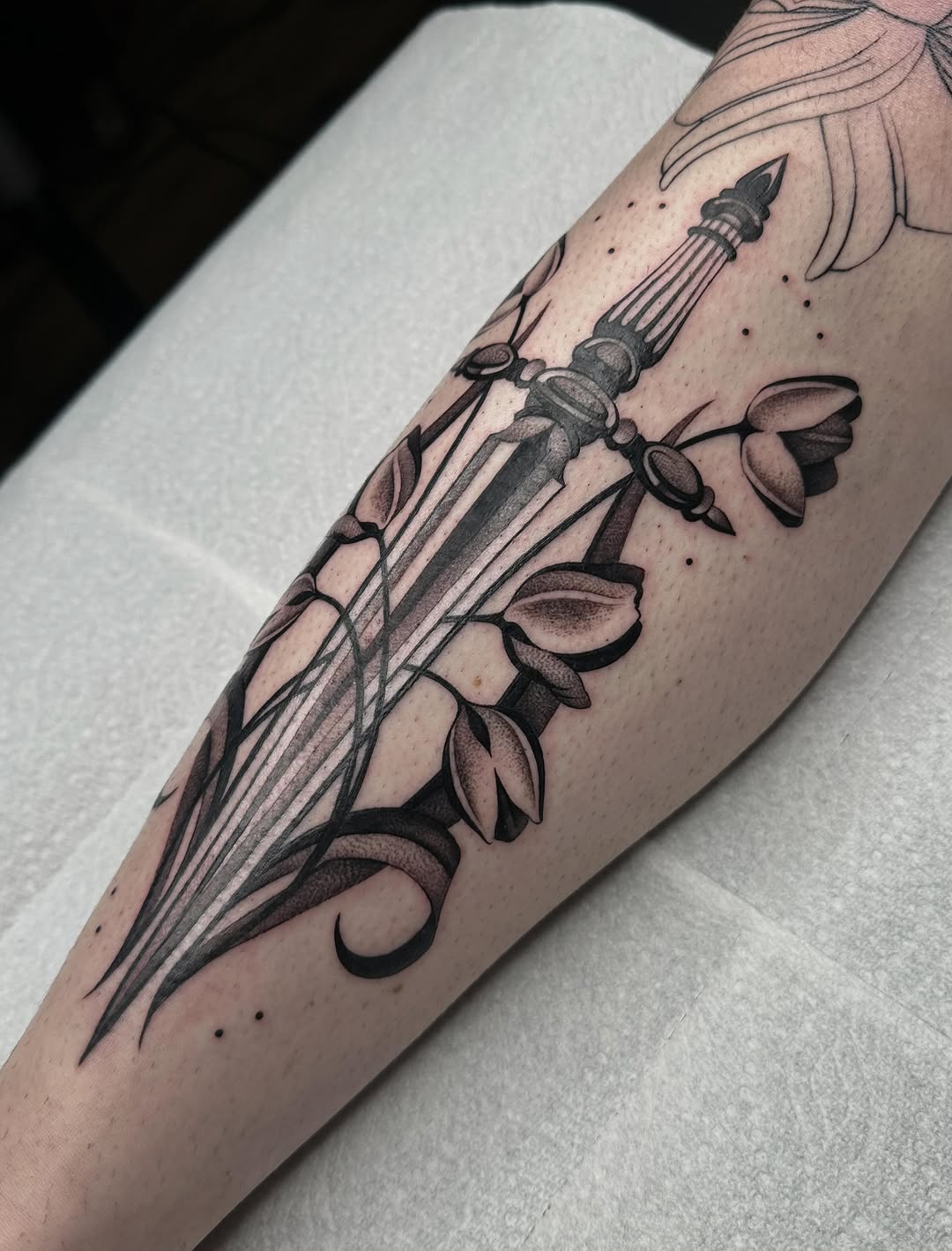 Tattoo by @fatalkatietattoo — black_and_grey, realism