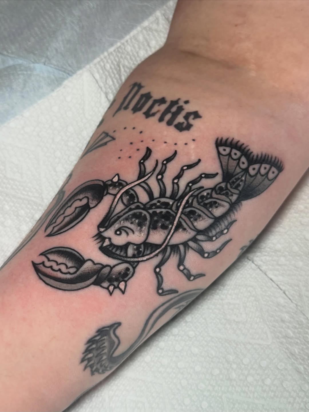 Tattoo by @painted_peach — american_traditional, black_and_grey