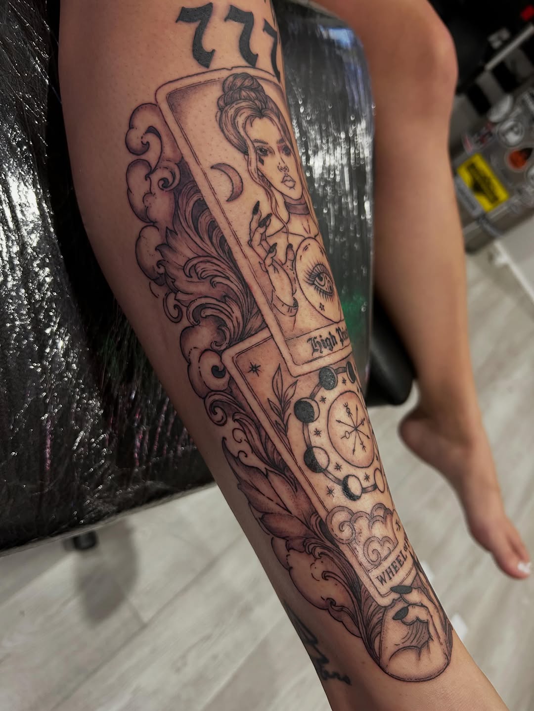 Tattoo by @jbtattooartistry — black_and_grey, ornamental
