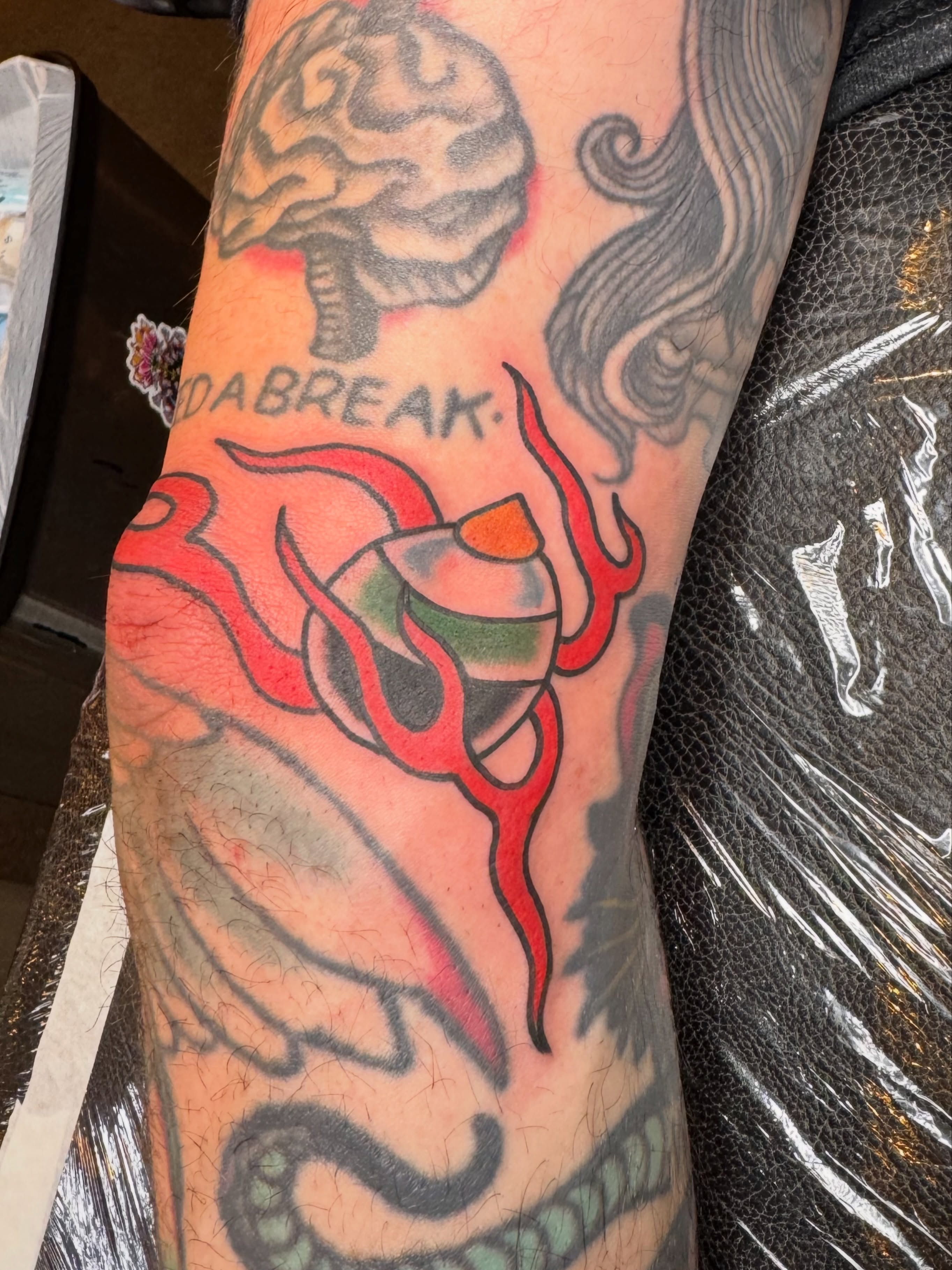 Tattoo by @thepinkmanther — american_traditional