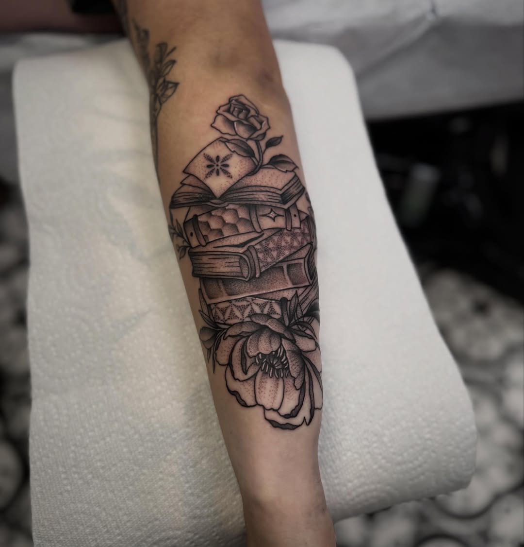 Tattoo by @_crybaby.tattoos — black_and_grey