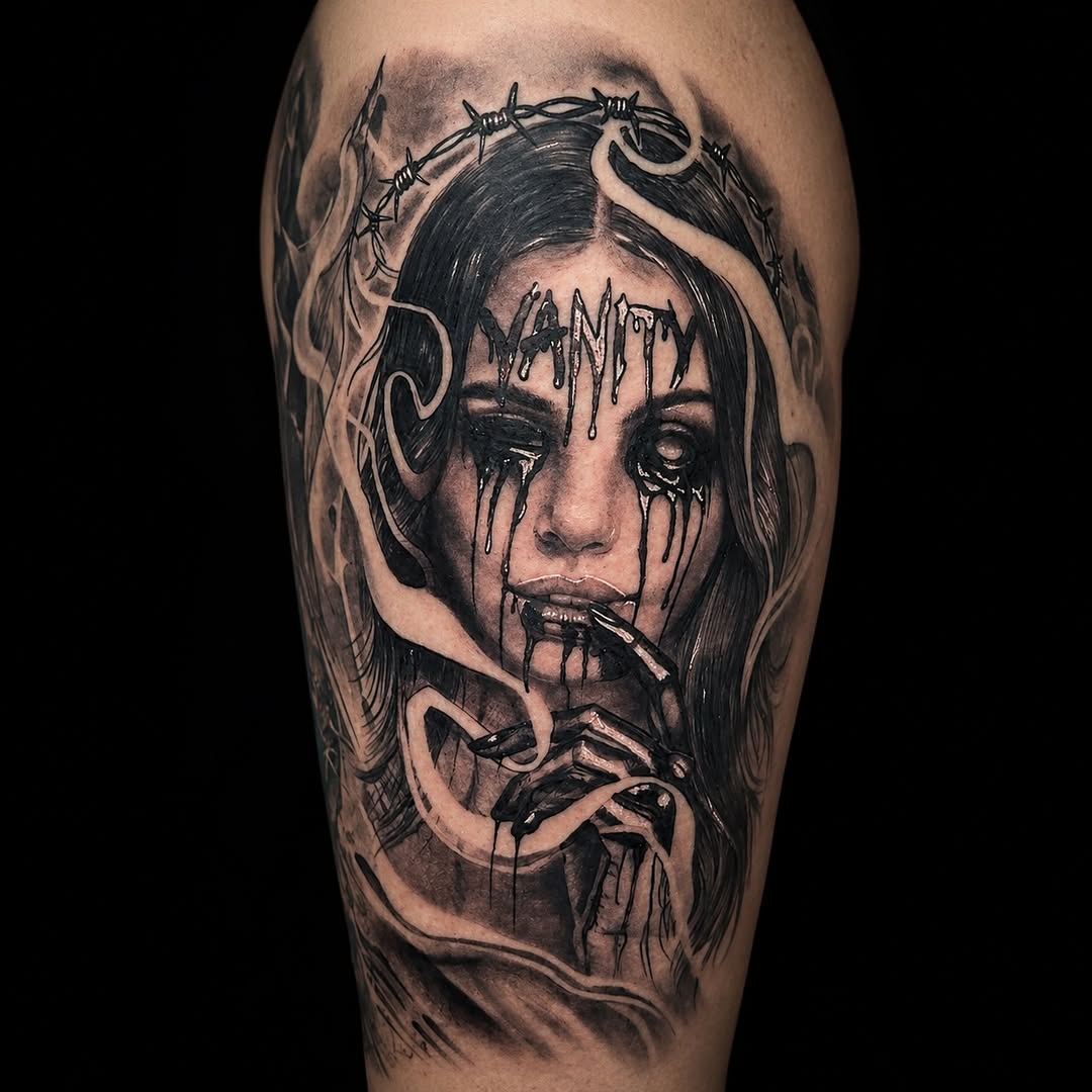 Realism tattoo on the forearm by C.J. Rued