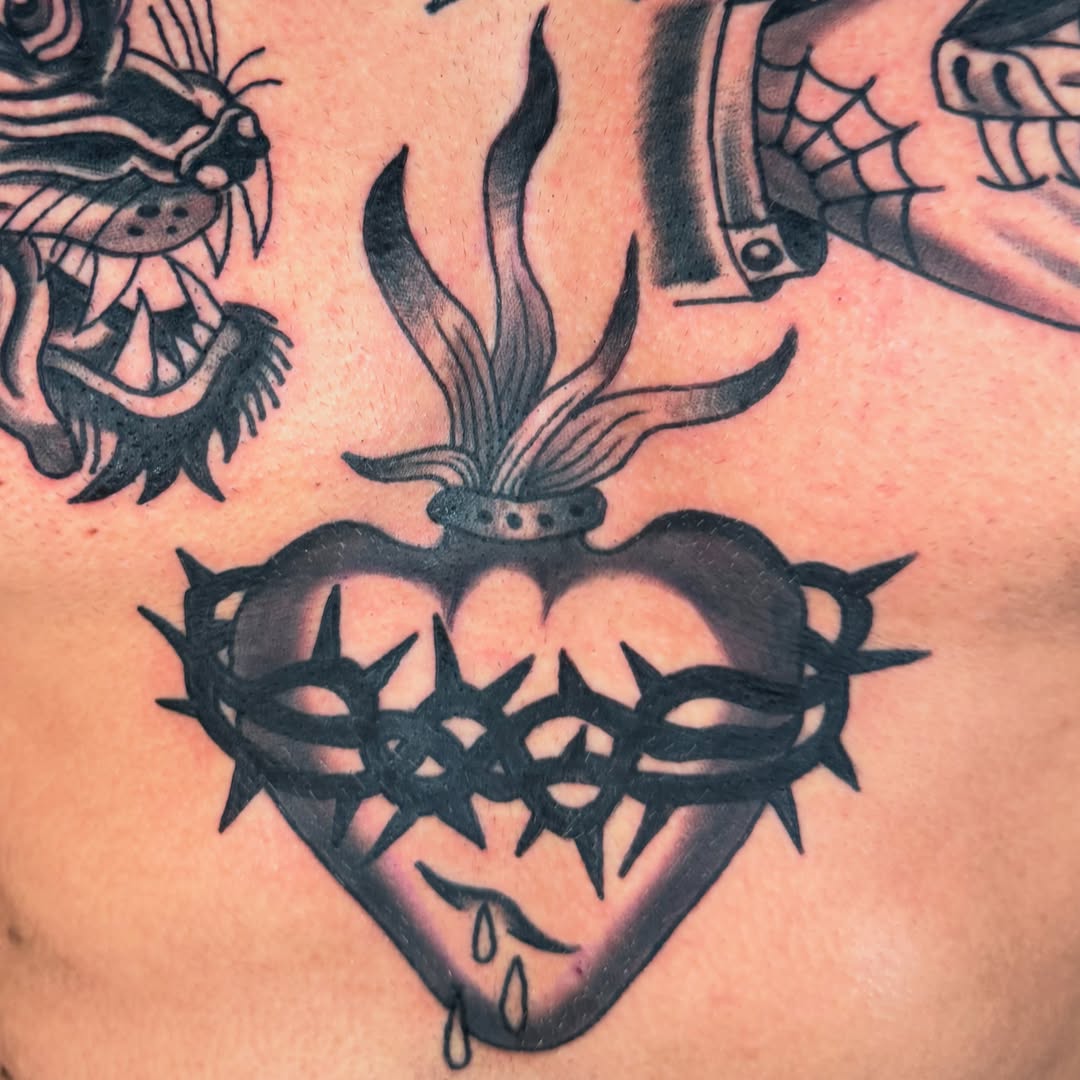 Tattoo by @afaulknertattoos — american_traditional, black_and_grey
