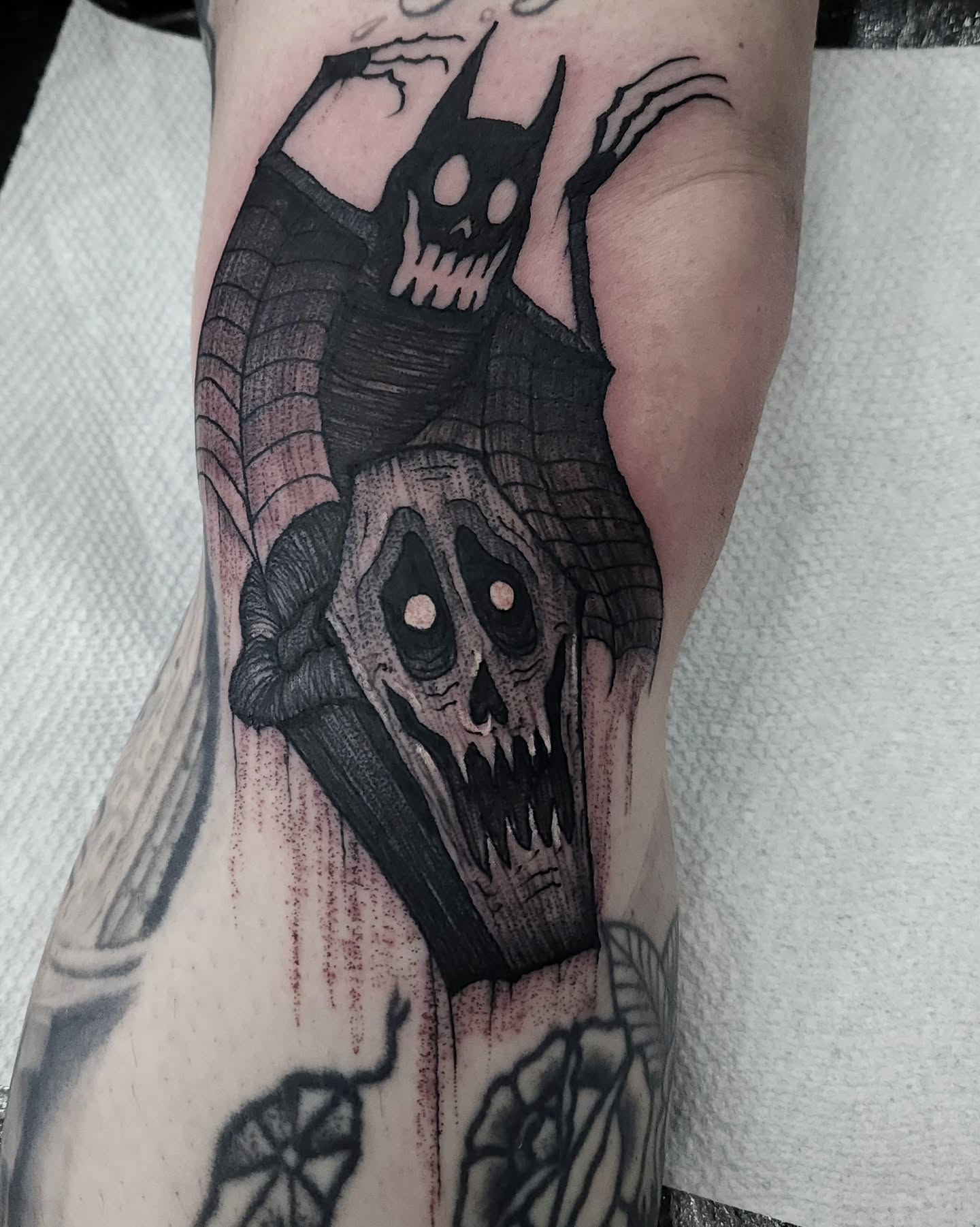 Tattoo by @george_labrada — black_and_grey, dark_realism