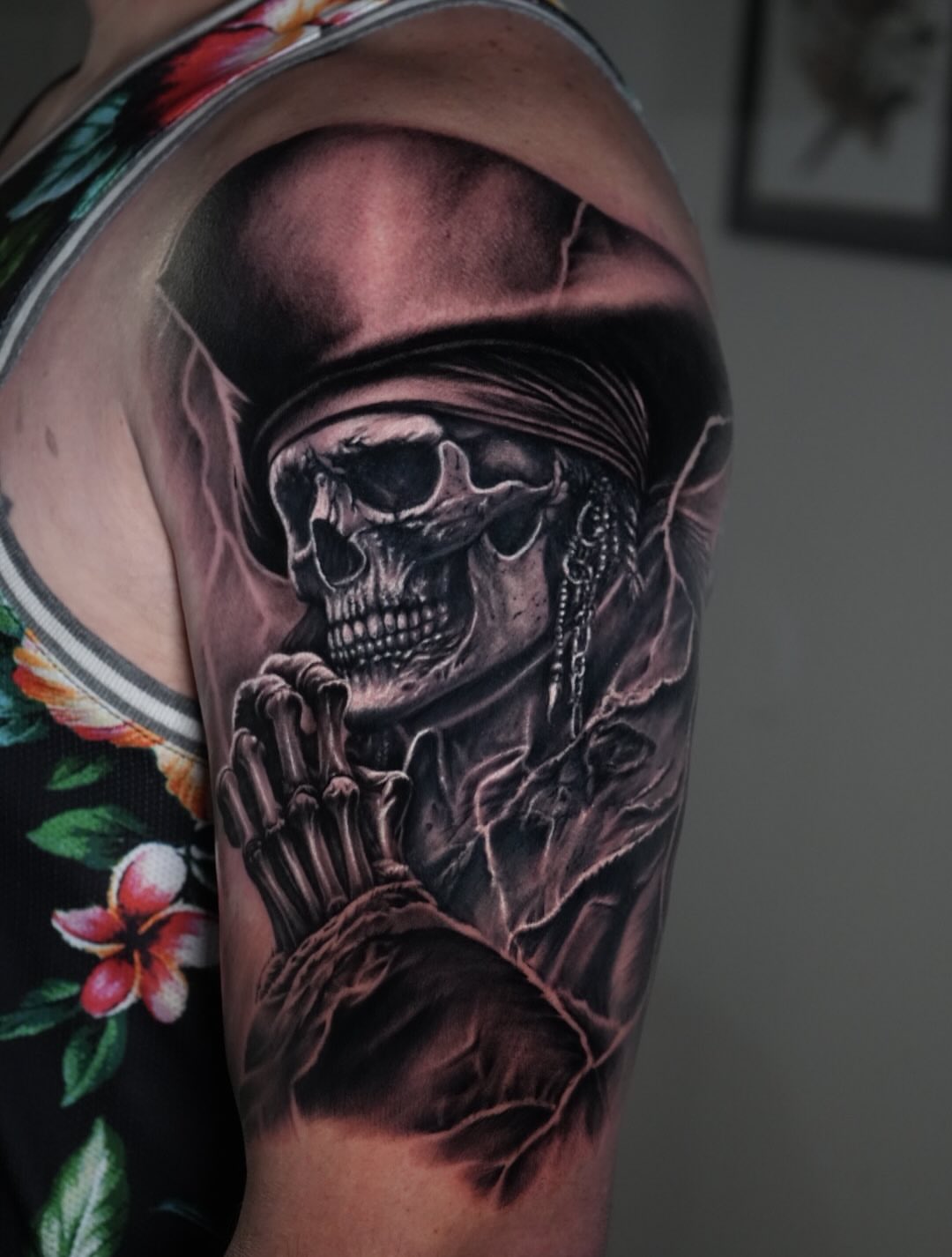 Tattoo by @tattsbyethan_ — realism, black_and_grey