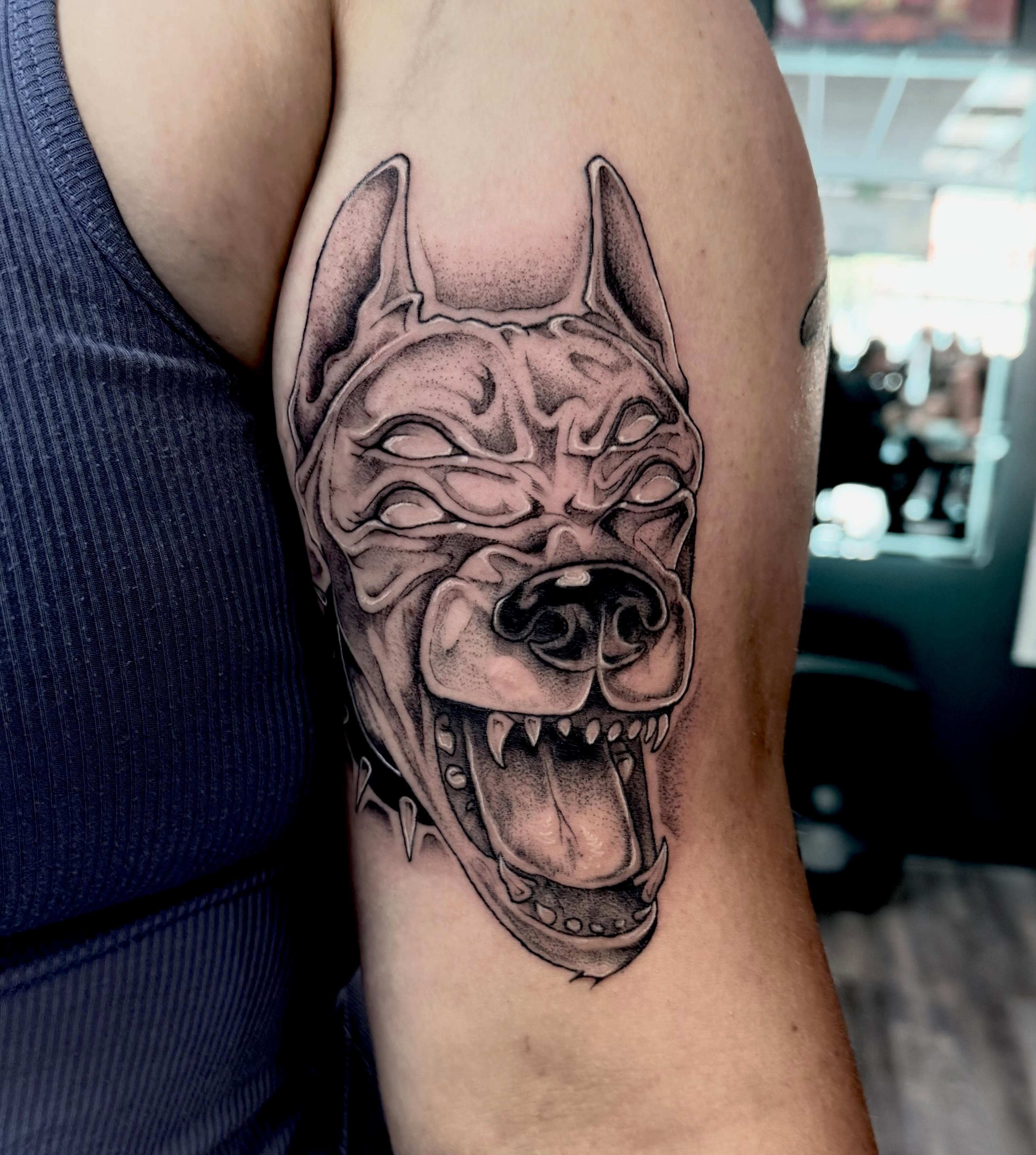 Tattoo by @elijahtatttoo — dotwork, realism