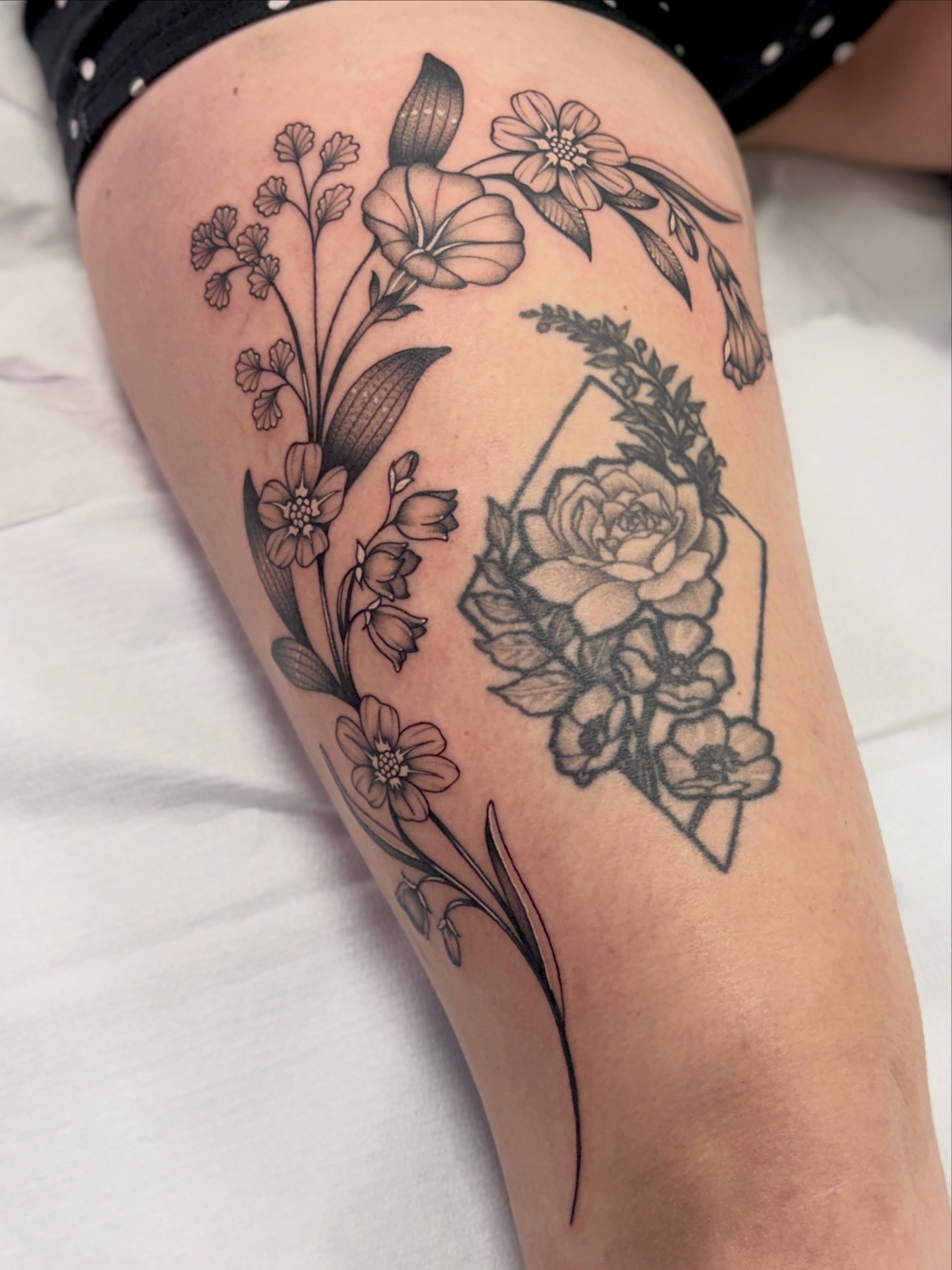 Tattoo by @lilindigotattoo โ black_and_grey, geometric