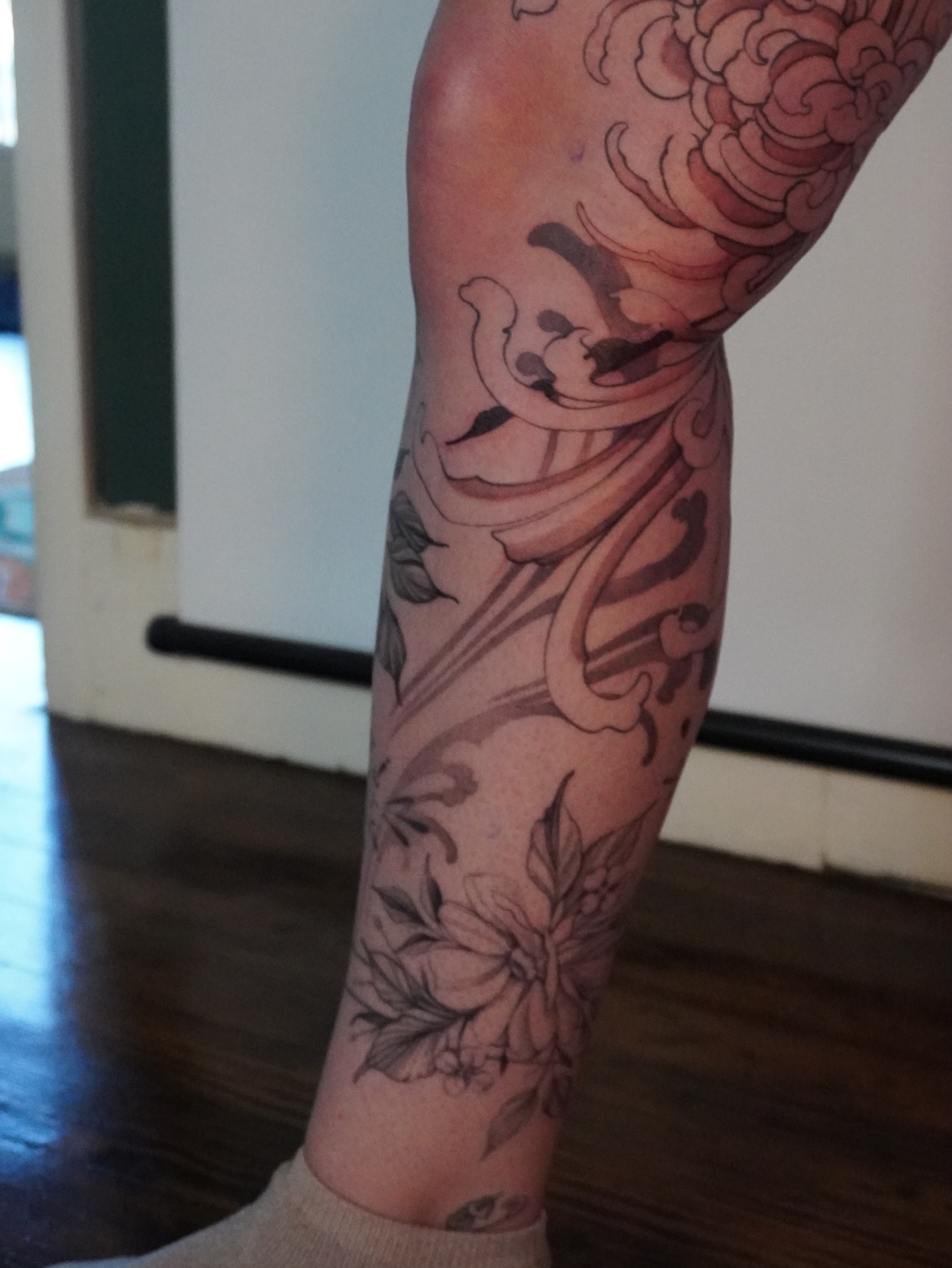 Tattoo by @cordova.ink — black_and_grey
