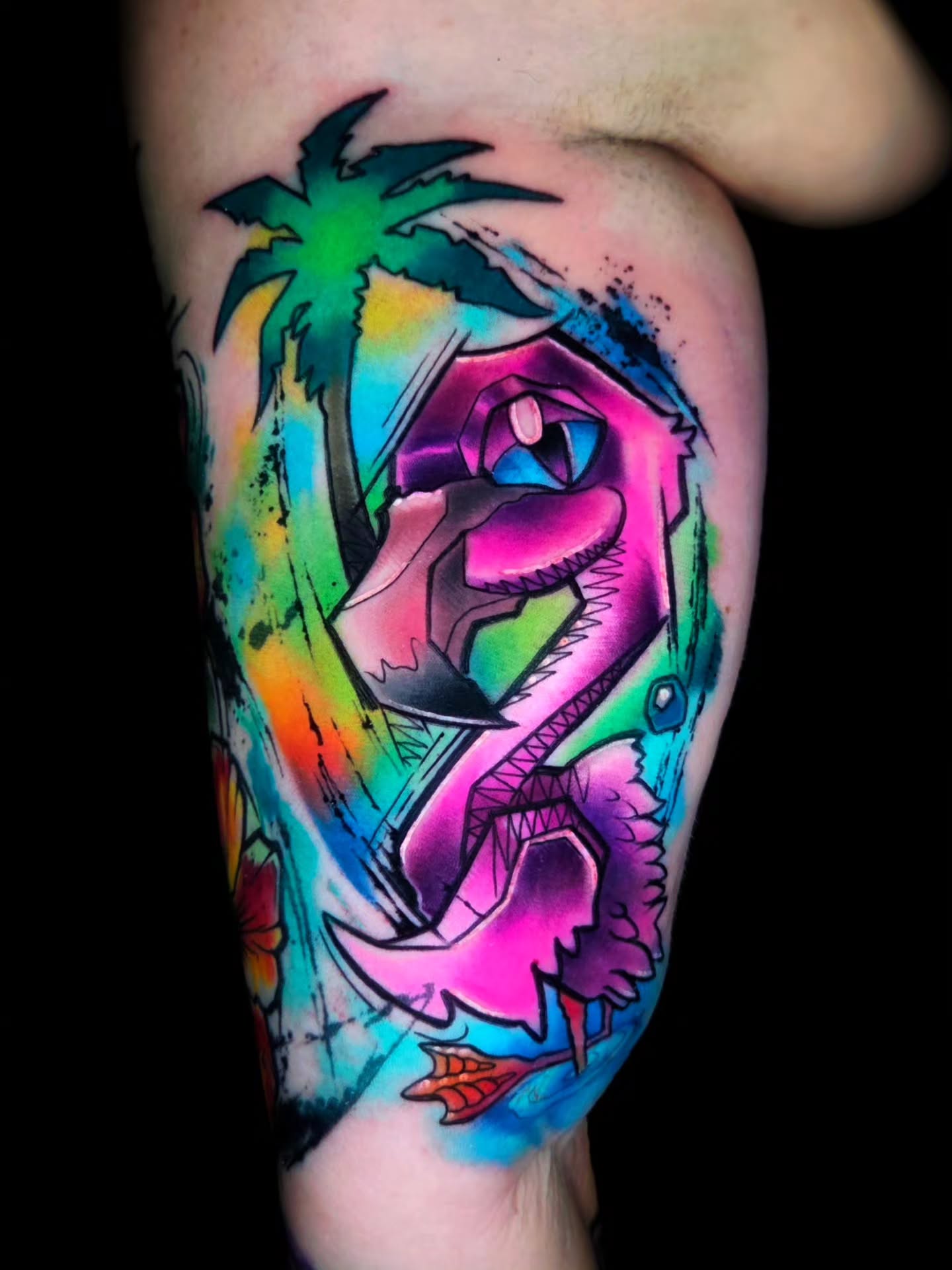Tattoo by @victor_hatch_tattoos — new_school, watercolor