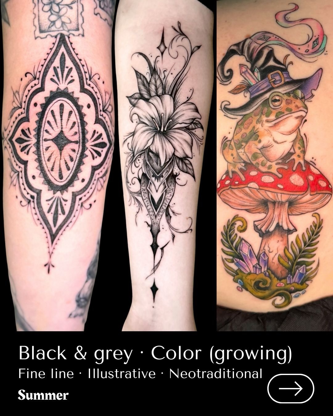 Tattoo by @sumsumtattoos — neo_traditional, fine_line