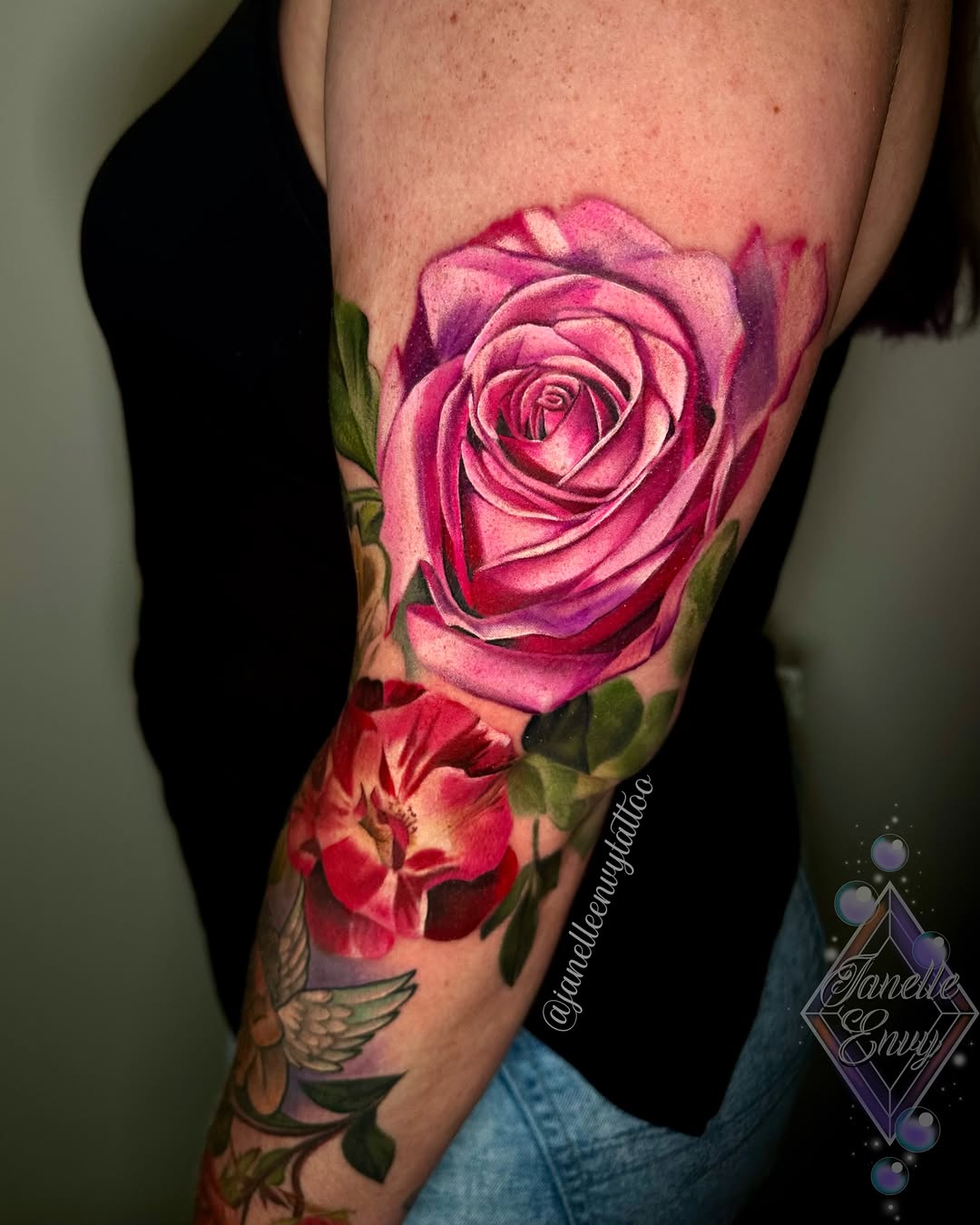 Tattoo by @janelleenvytattoo — realism, color