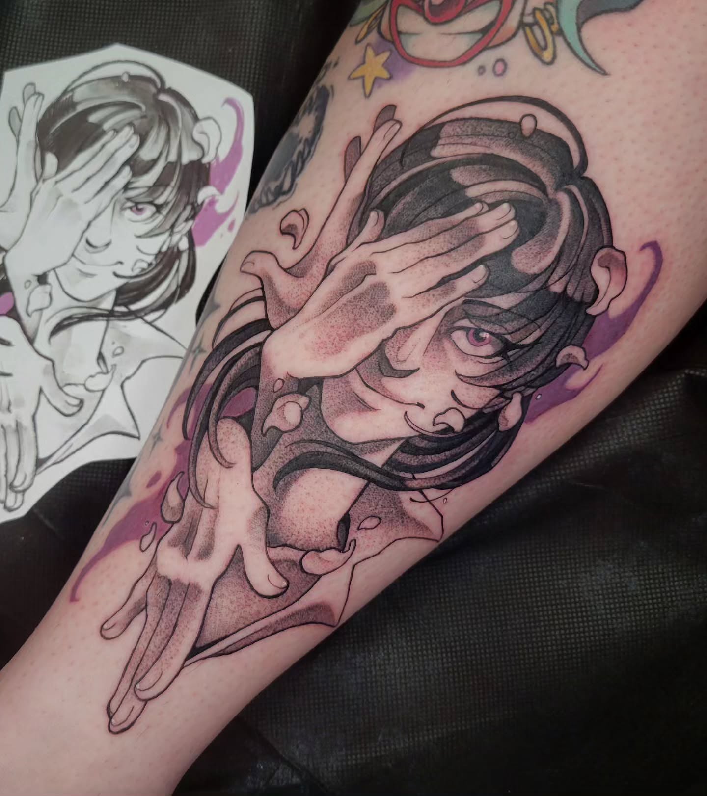 Tattoo by @jaystor.ink — realism, anime