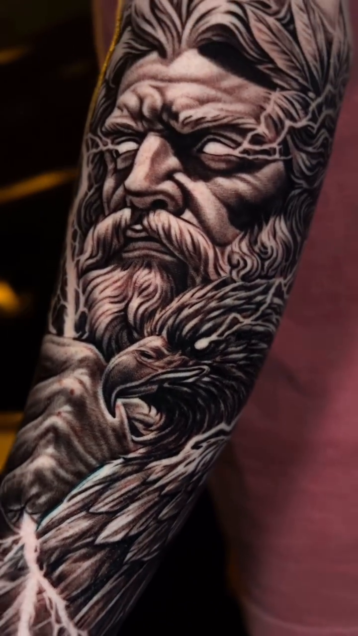 Tattoo by @zioninkz โ realism, black_and_grey