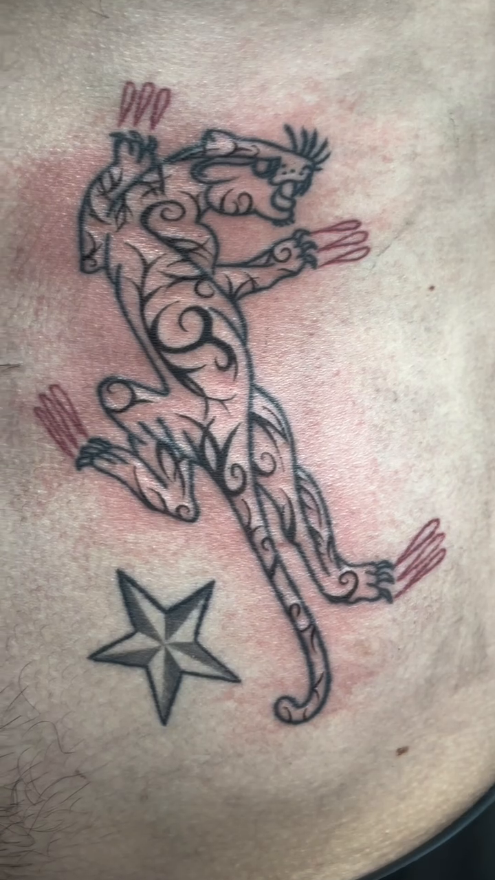 Tattoo by @sakurastabs — japanese_irezumi, black_and_grey
