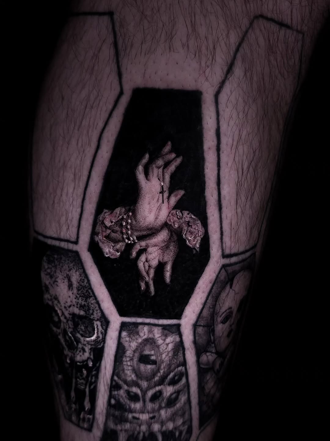 Tattoo by @ink_by_vi_tattoo — realism, dark_realism