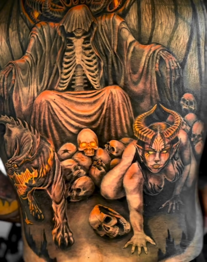 Tattoo by @katlyne_j — dark_realism, black_and_grey
