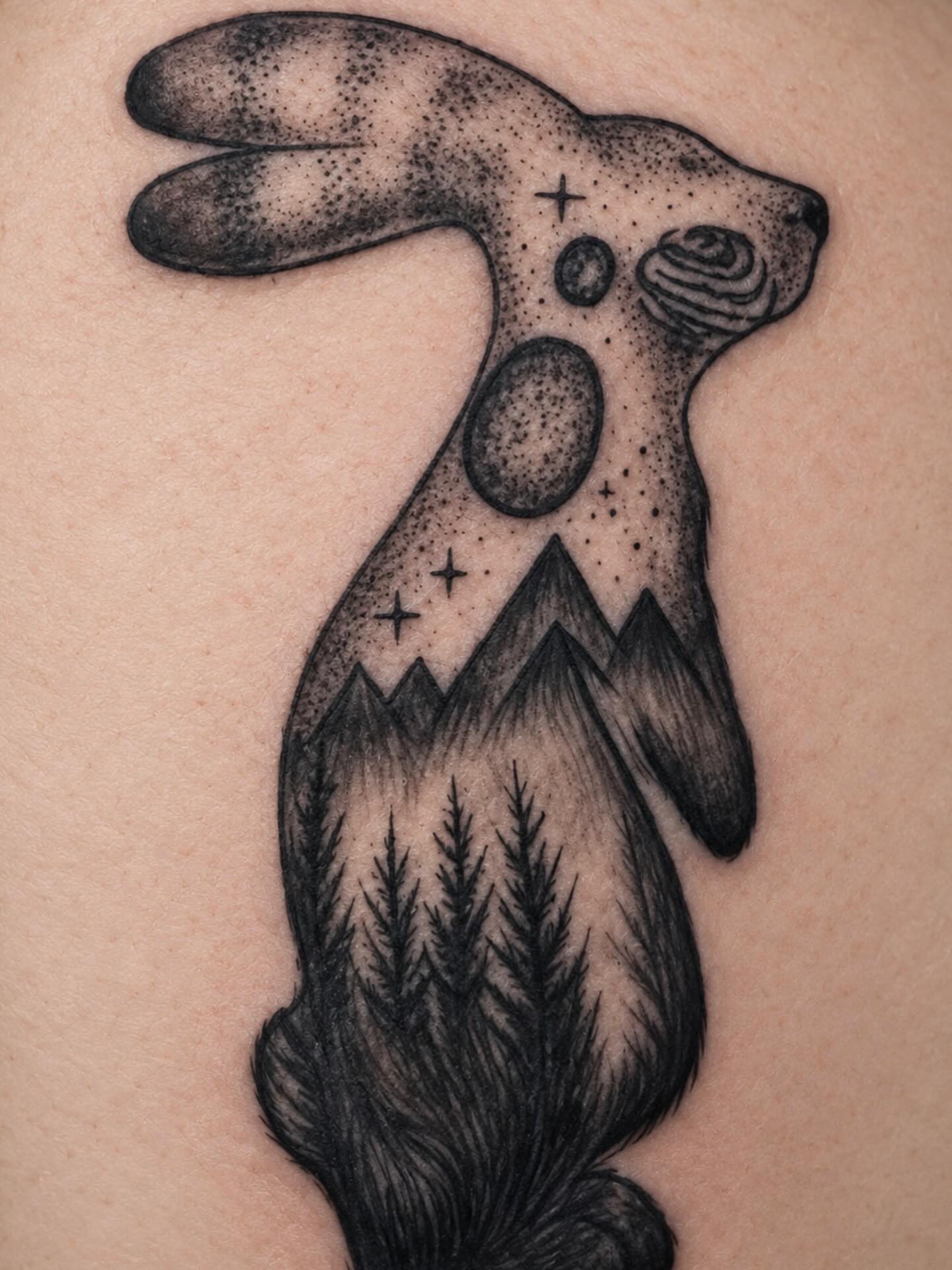 Tattoo by @turqturqd — dotwork, geometric