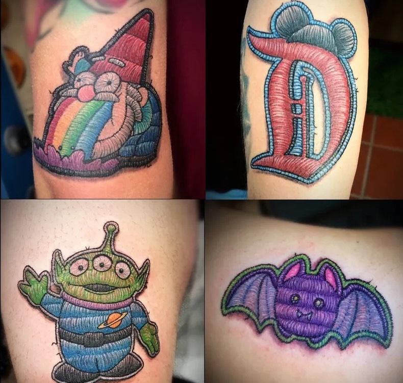 Gnome dotwork tattoo on the forearm by San Diego Tattoo Artist