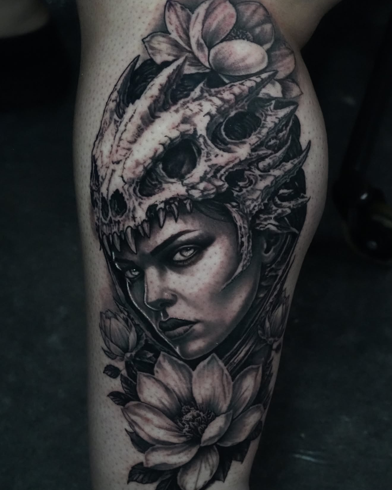 Tattoo by @kontakt90 — realism, black_and_grey