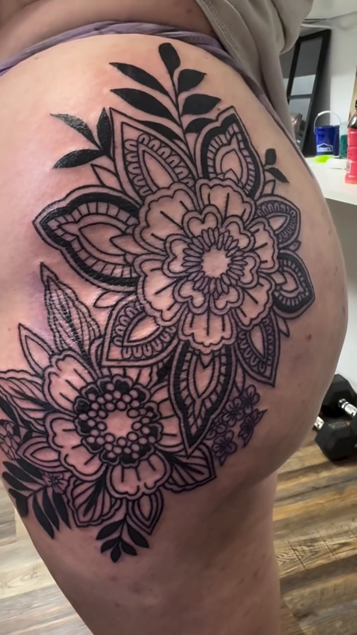 Tattoo by @inkbyathena — blackwork, ornamental