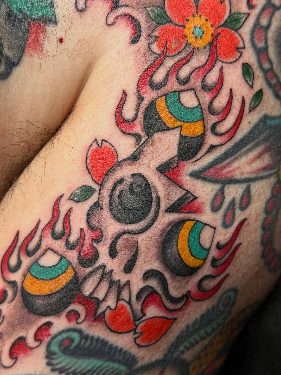 Tattoo by @candikinyobi — american_traditional, neo_traditional