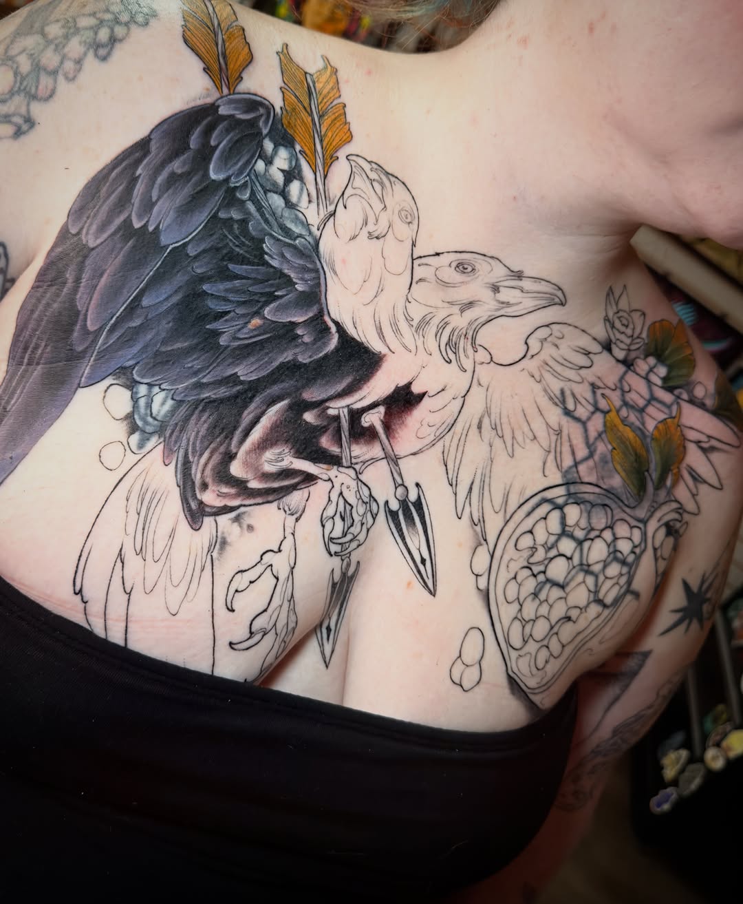 Tattoo by @saltyflamingotattoo — realism, black_and_grey