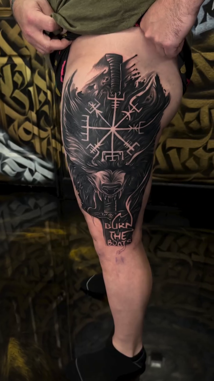 Tattoo by @tattoosbyfern โ blackwork, geometric