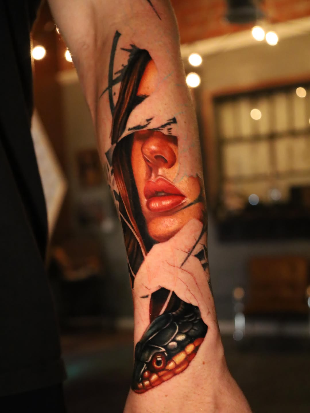 Tattoo by @palacios_ink — realism, trash_polka