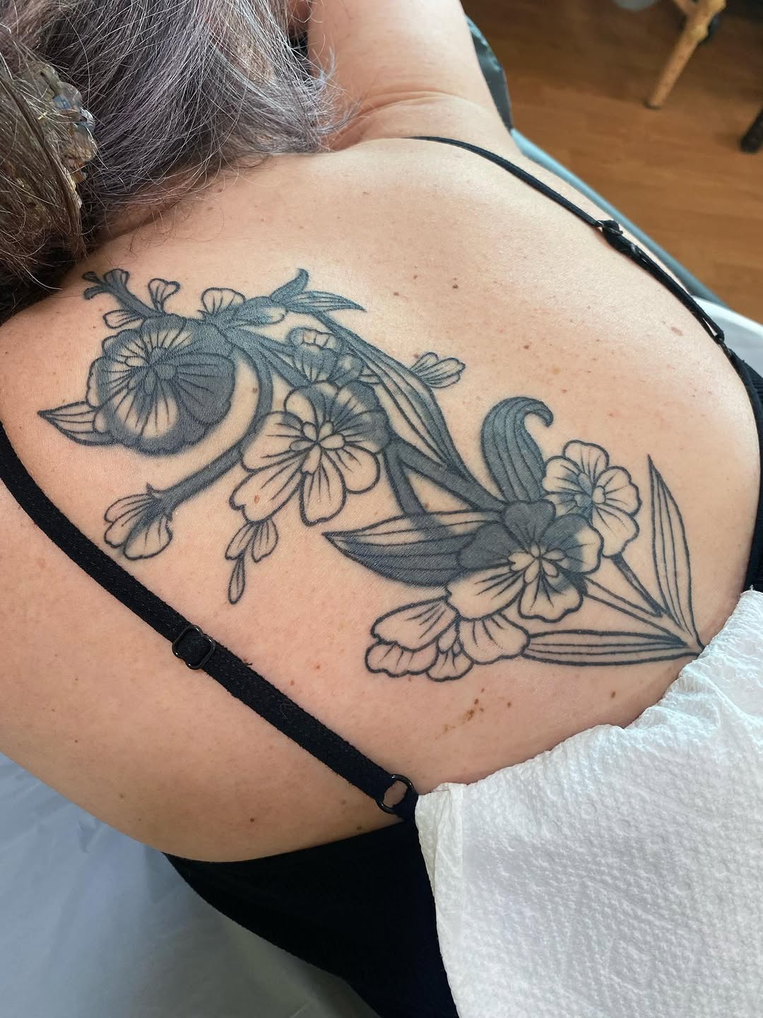 Tattoo by @mamaearthtone — black_and_grey, fine_line