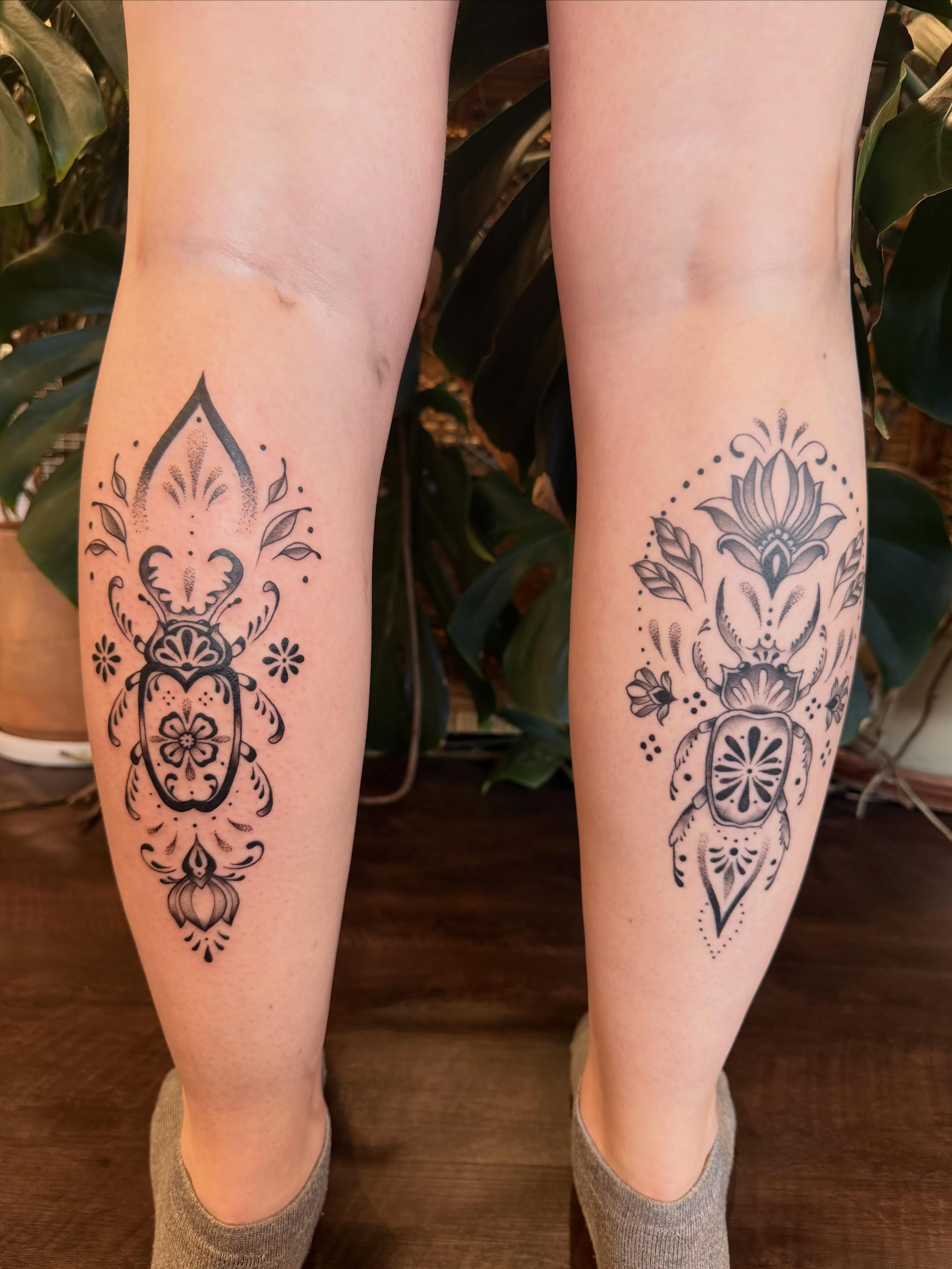 Tattoo by @elliemac.tattoos — dotwork, ornamental