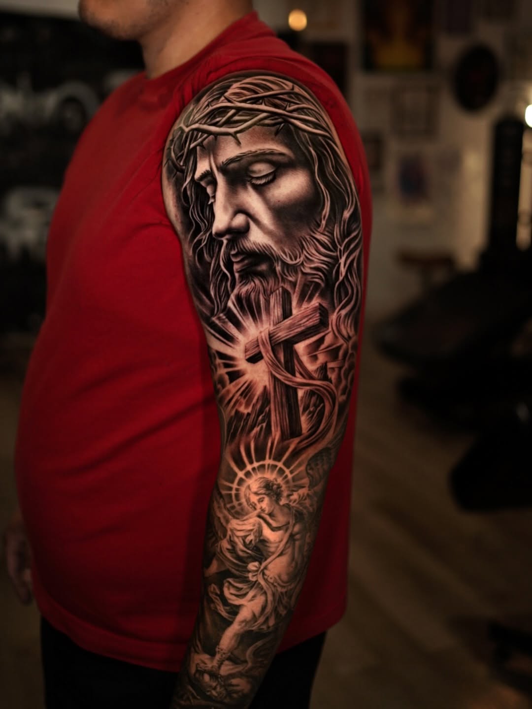 Tattoo by @coleworldtattoo โ realism, black_and_grey