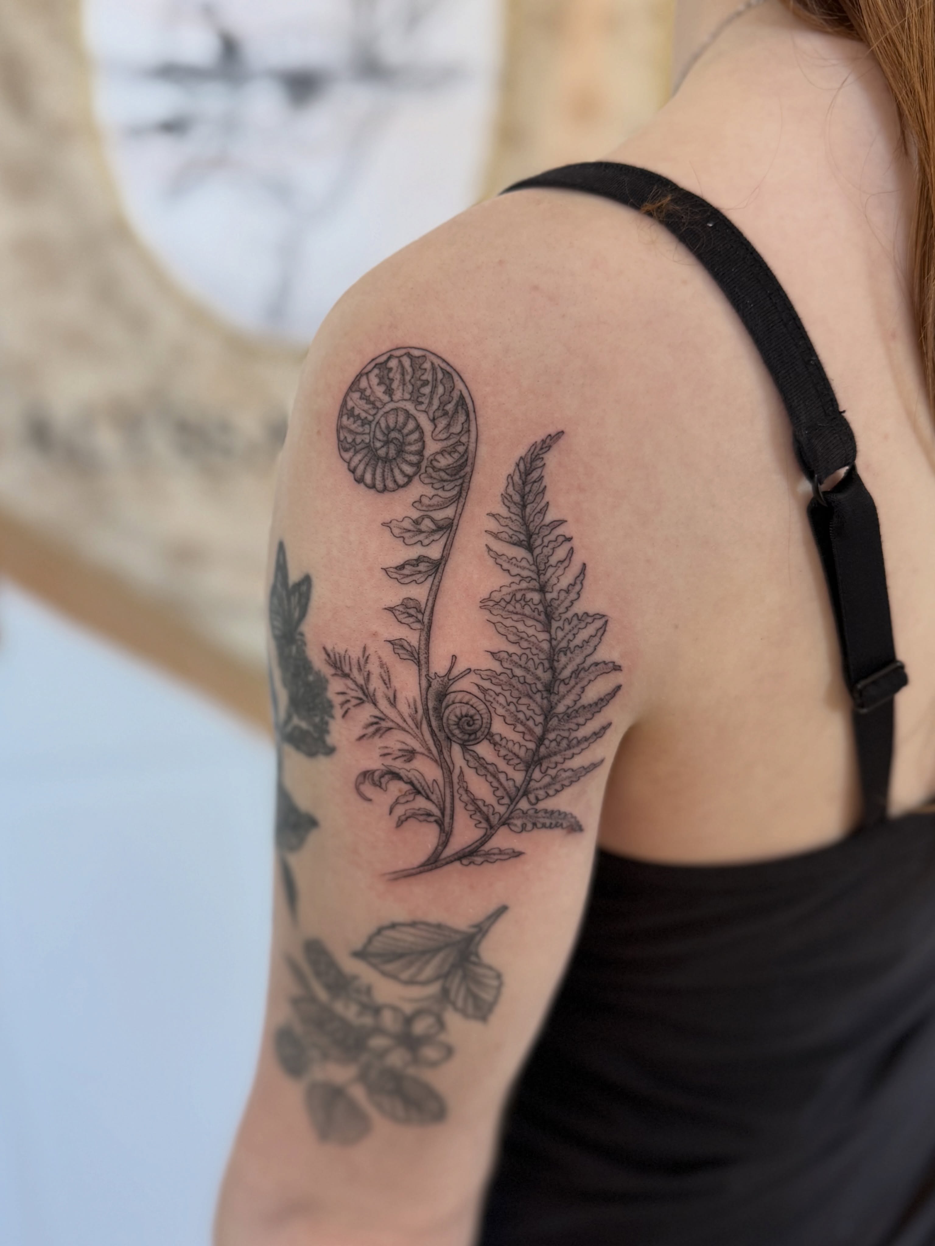 Tattoo by @kindredspirits_tattoo โ black_and_grey