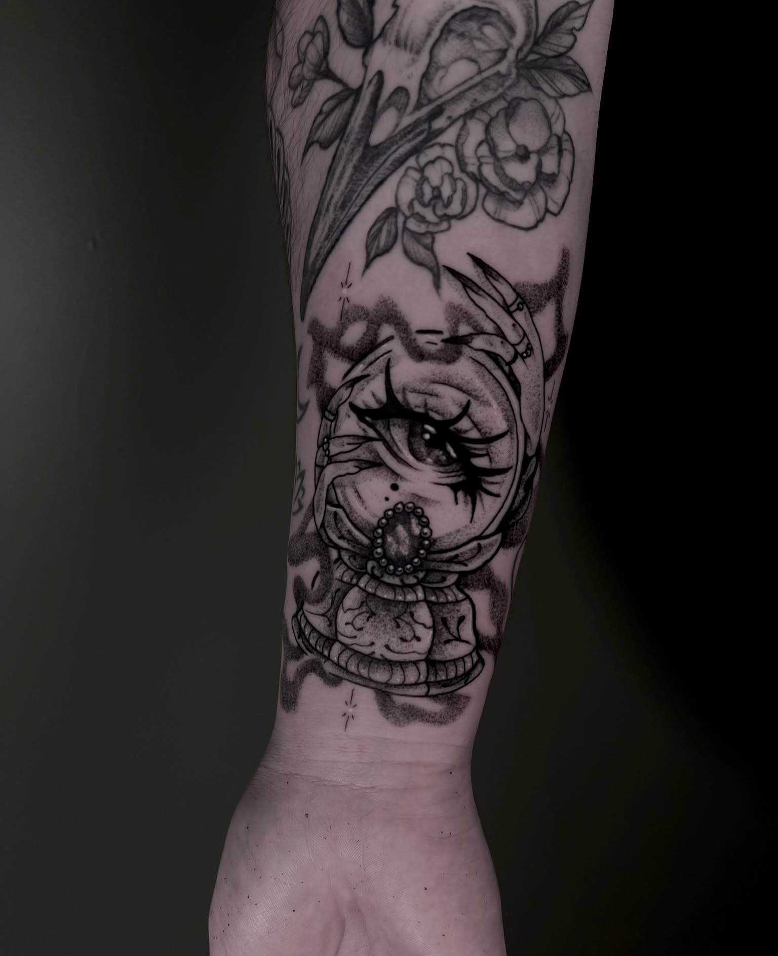 Tattoo by @bumbleknee_tattoos — black_and_grey, realism