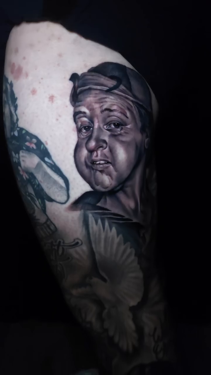 Surrealism tattoo on the upper arm by Joseph J Tattooart Denver, Lakewood, Colorado
