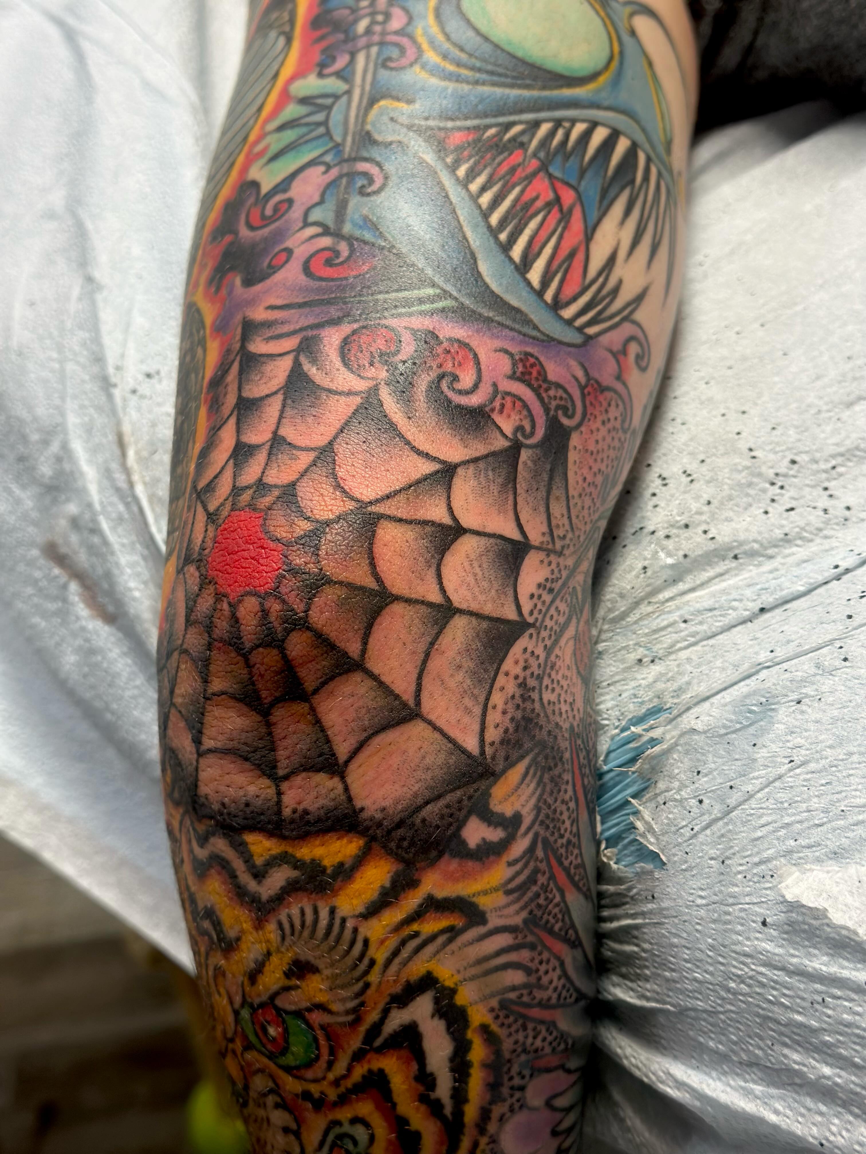 Fish American traditional tattoo on the forearm by KevinBetsch