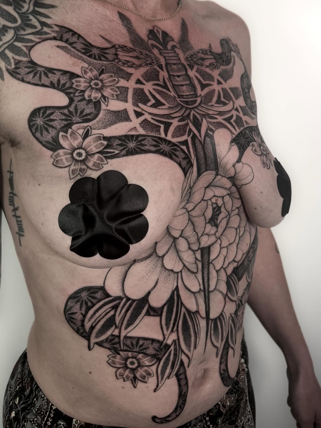Tattoo by @luna_sea_tattoo — black_and_grey, dotwork