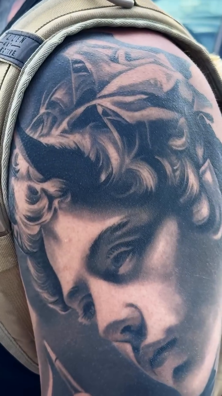 Tattoo by @temperism1 — realism, black_and_grey