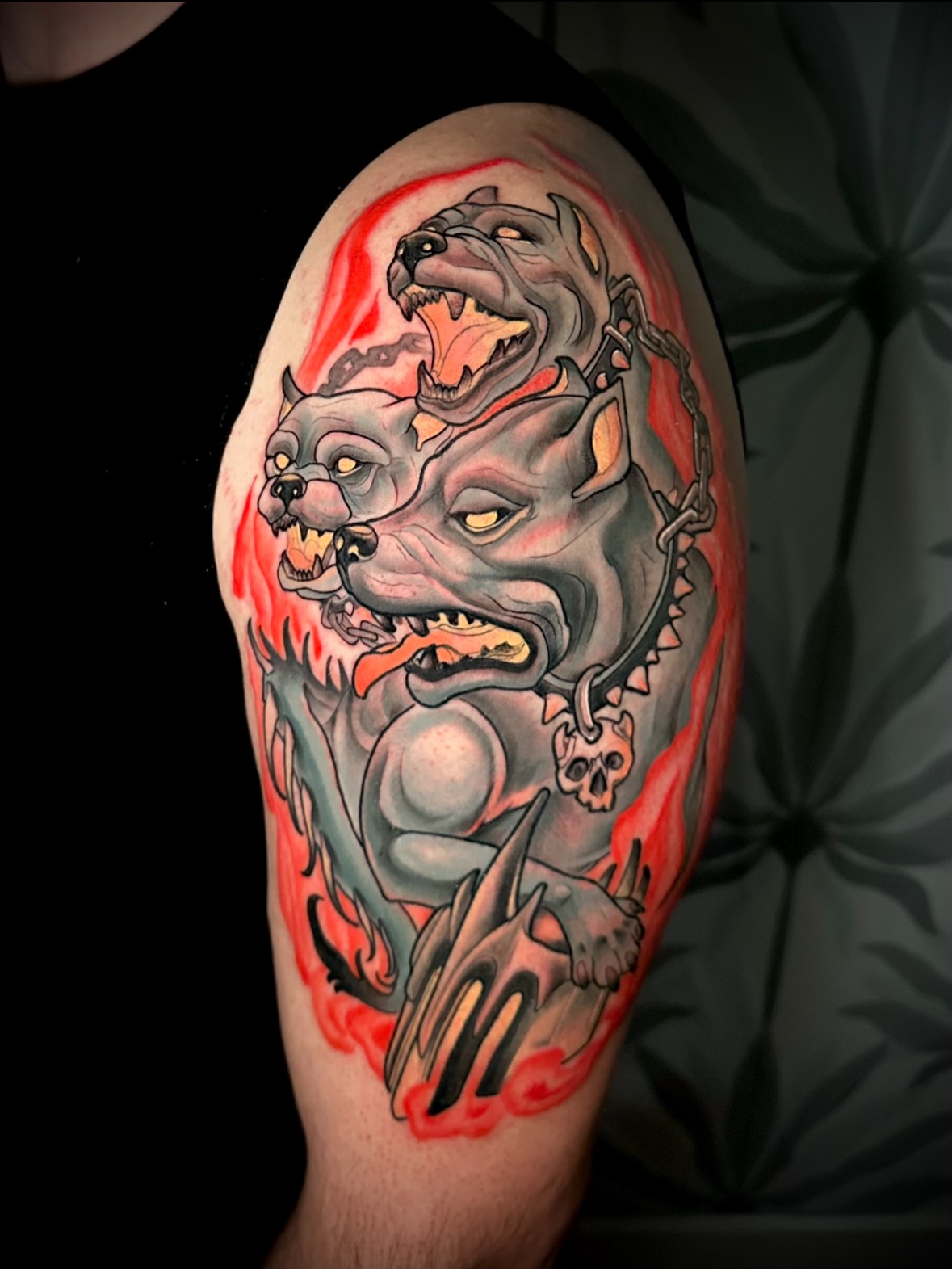 Tattoo by @teddigarsontattoos — american_traditional, dark_realism
