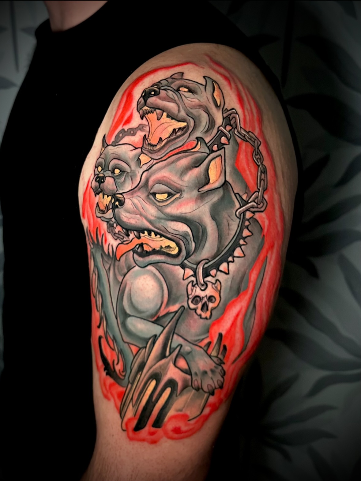Tattoo by @teddigarsontattoos — american_traditional, dark_realism