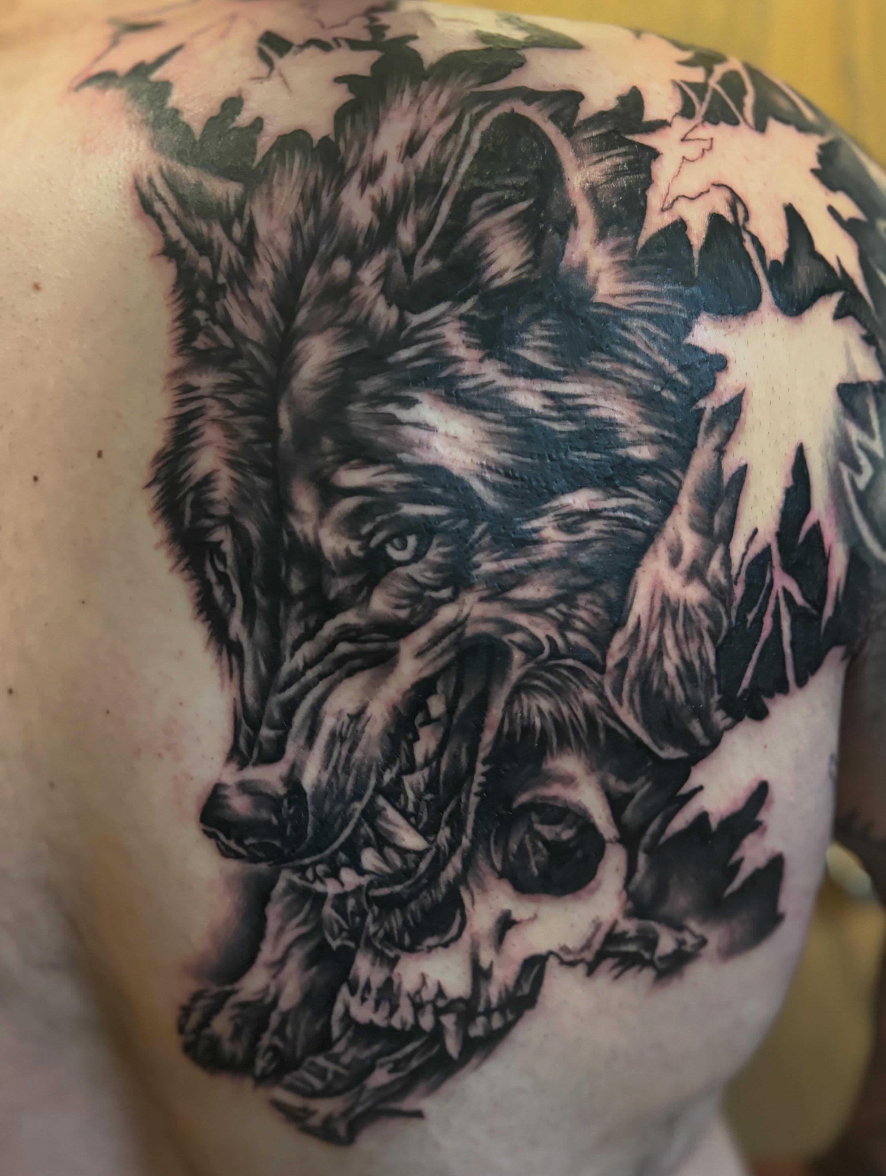 Tattoo by @jesusmunster — black_and_grey, realism