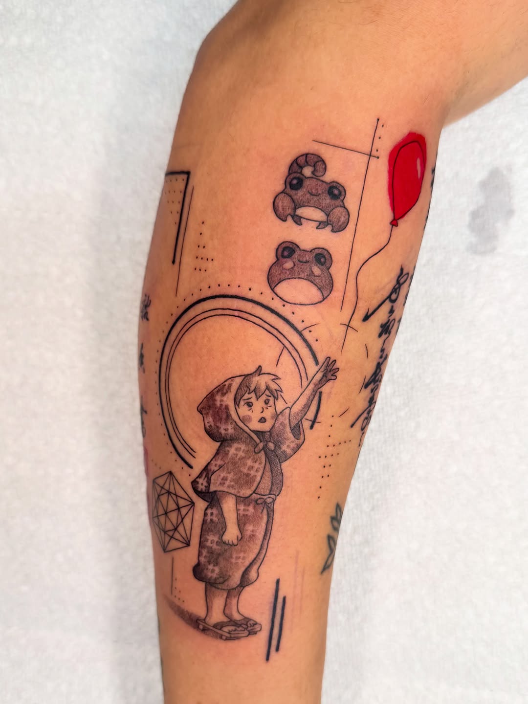 Tattoo by @bamboo_ink888 — anime, fine_line