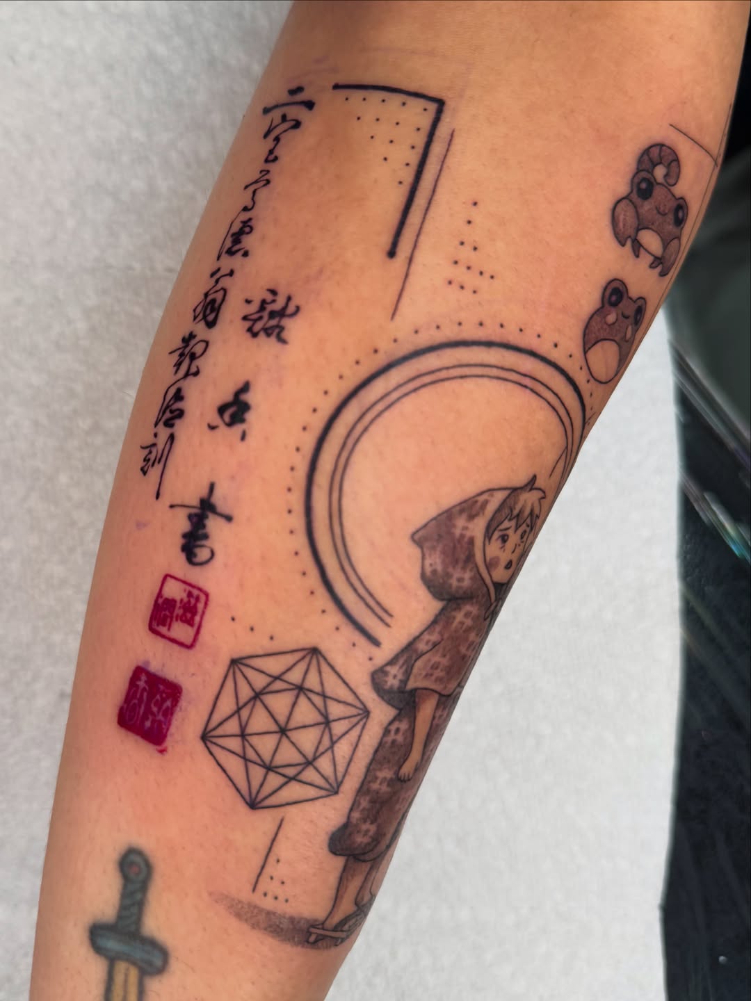 Tattoo by @bamboo_ink888 — lettering_script, geometric
