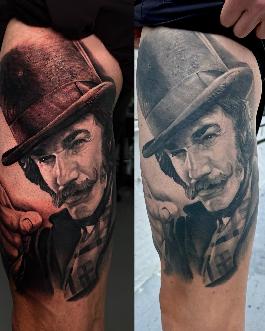 Tattoo by @gionastarace_tattoo — realism, black_and_grey