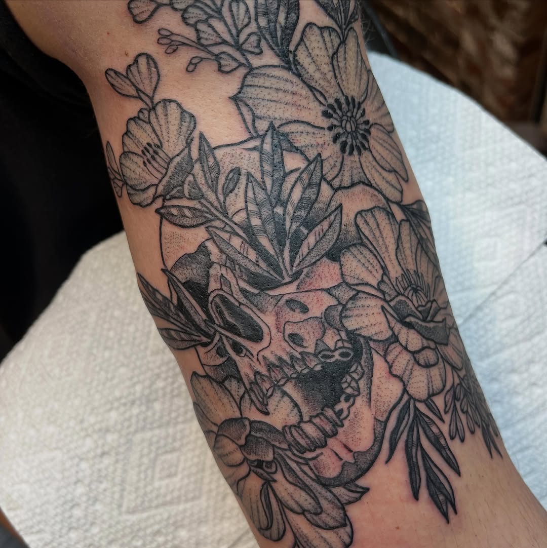 Tattoo by @evanvtattoos — black_and_grey, realism