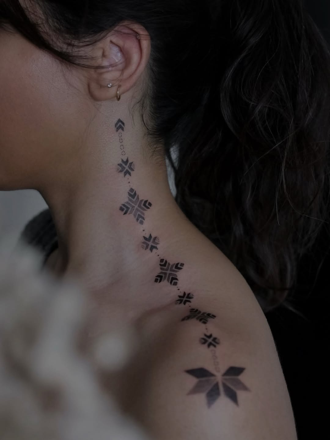 Tattoo by @whiskeyink.byhaley — geometric, dotwork