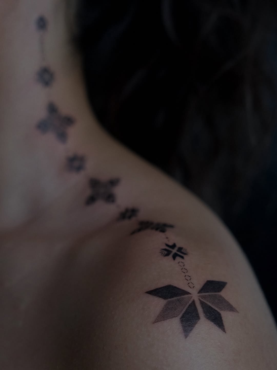 Tattoo by @whiskeyink.byhaley — geometric, dotwork